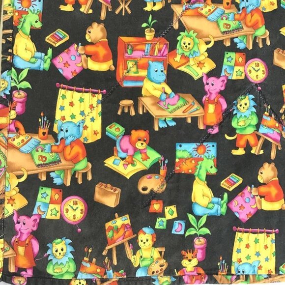 Handmade Quilted Baby Toddler Playtime Tummy Time Mat Colorful Boy or Girl 42x35 - Picture 8 of 9